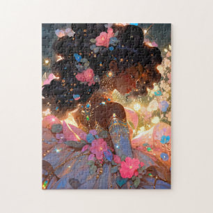 Quebra-cabeça Fantasy Mulher Afro-Americana Art