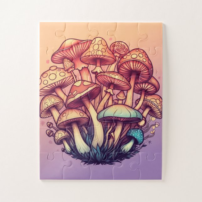 Quebra-cabeça fantasy mushrooms (Vertical)