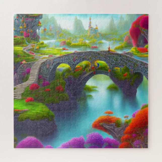 Quebra-cabeça Fantasy River Gardens (Horizontal)