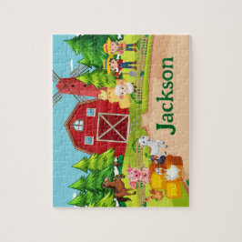 Quebra-cabeça Farm Animal Child Name Puzzle