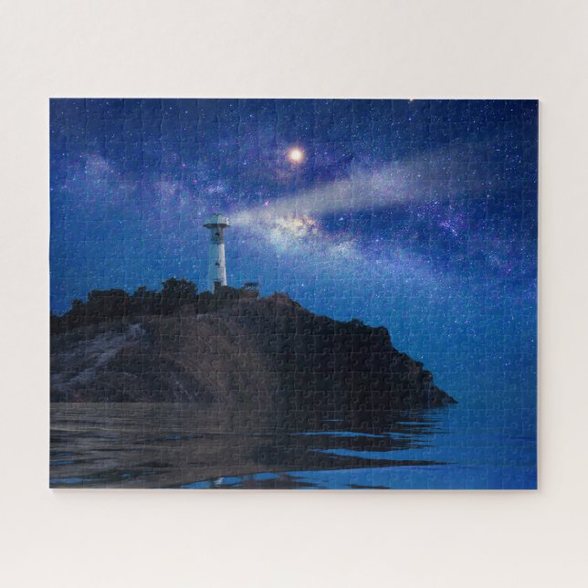 Quebra-cabeça Faróis | Farol de Starry Night (Horizontal)