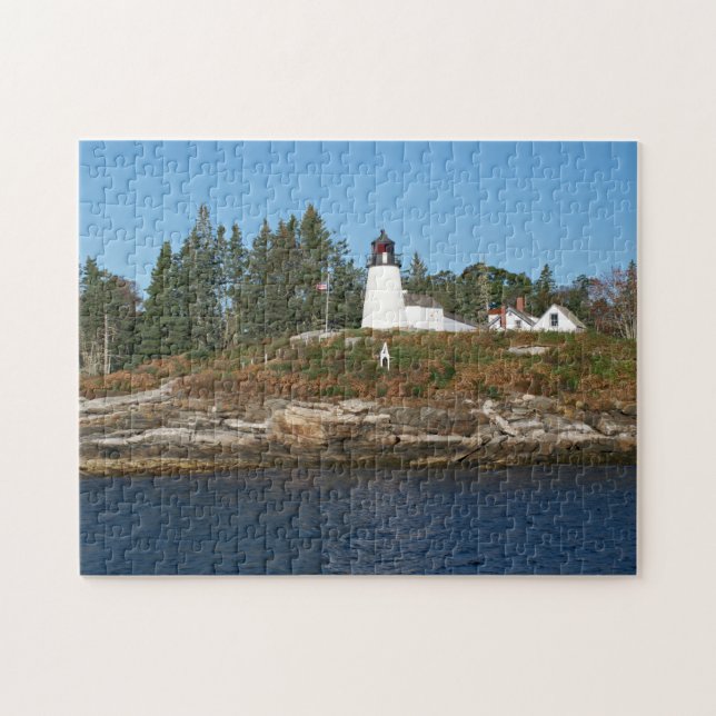 Quebra-cabeça Farol da Burnt Island, Maine Puzzle (Horizontal)