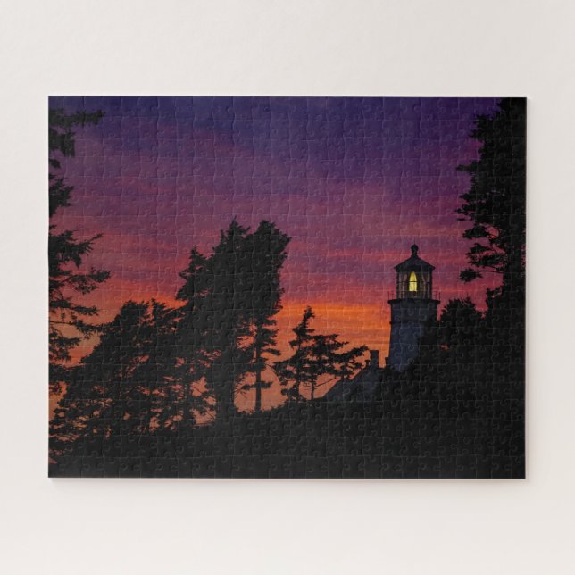 Quebra-cabeça Farol da Cabeça de Heceta na Costa do Oregon (Horizontal)