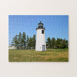 Quebra-cabeça Farol da Ilha Plum Massachusetts Jigsee Quebra-cab