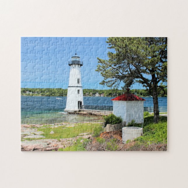 Quebra-cabeça Farol da Ilha Rock, Nova York Jigsaw Puzzle (Horizontal)