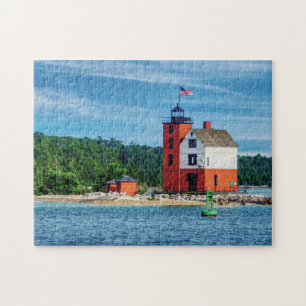 Quebra-cabeça Farol da Ilha Round