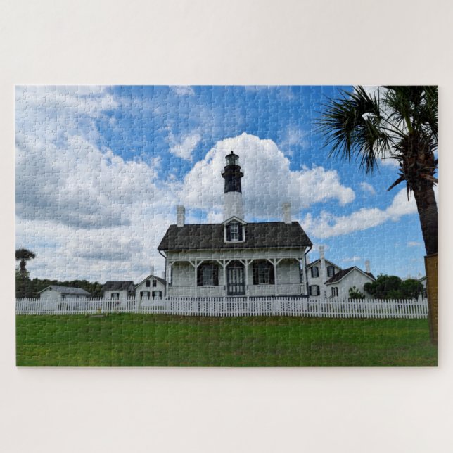 Quebra-cabeça Farol da Ilha Tybee, Geórgia (Horizontal)