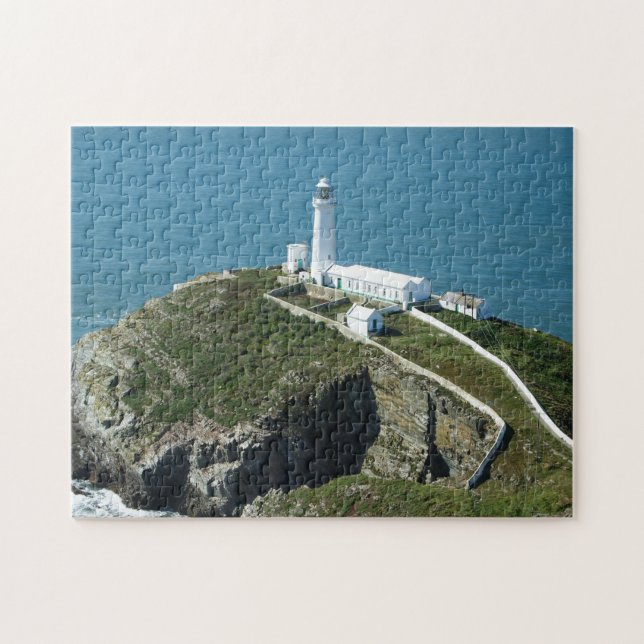 Quebra-cabeça Farol da South Stack País de Gales (Horizontal)