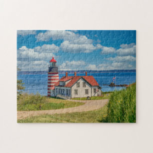 Quebra-cabeça Farol de Cabeça de Oeste, Lubec, Maine