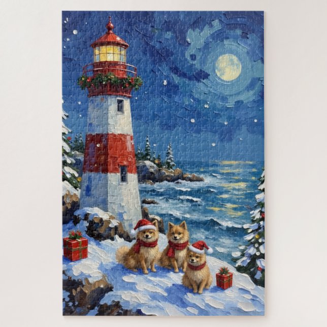 Quebra-cabeça Farol de Natal Pomerânia Férias (Vertical)