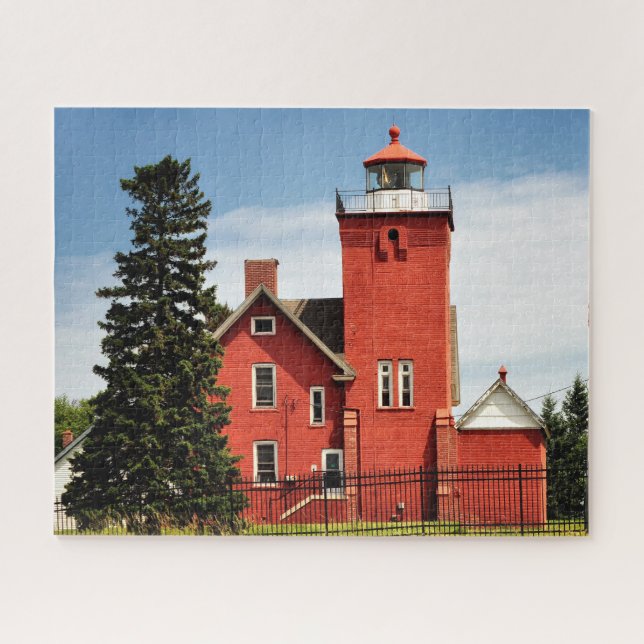 Quebra-cabeça Farol de Two Harbors Minnesota (Horizontal)