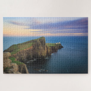Quebra-cabeça Farol do ponto de Neist em Skye no por do sol