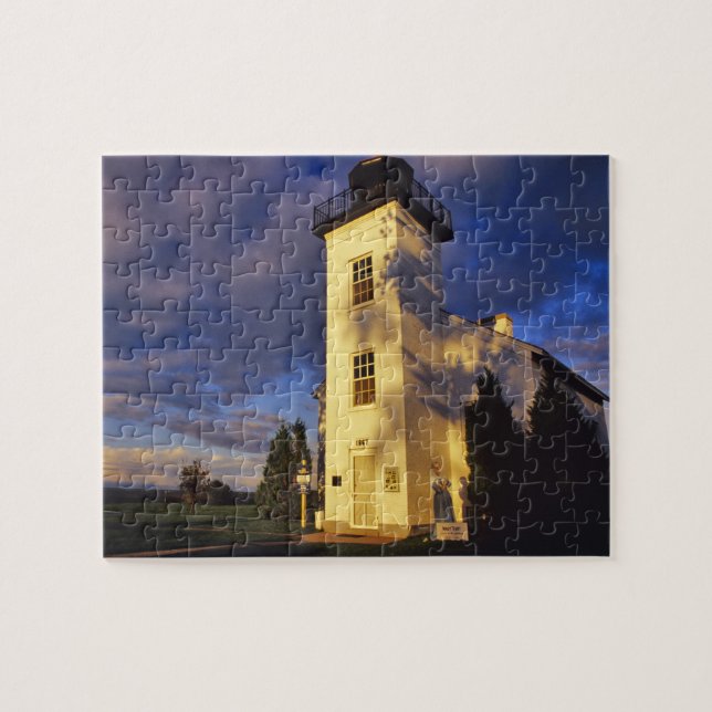 Quebra-cabeça Farol em Escanaba UP Michigan (Horizontal)