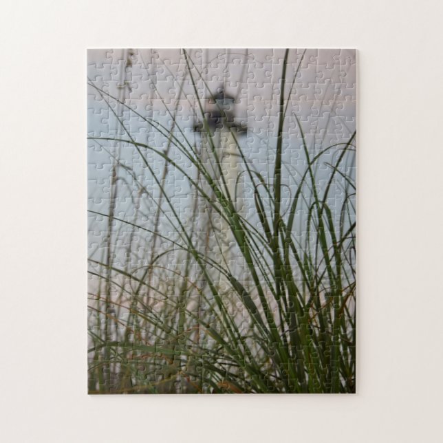 Quebra-cabeça Farol em Sawgramínea Beach - 11x14 - 252 pcs (Vertical)