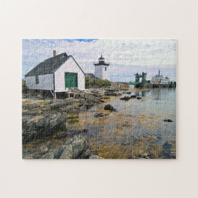 Quebra-cabeça Farol Grindle Point, Maine Jigsaw Puzzle (Horizontal)