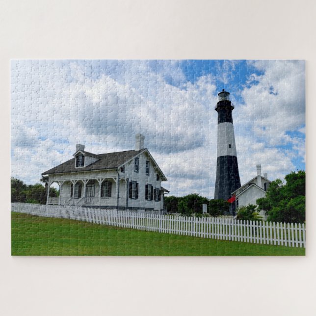 Quebra-cabeça Farol Histórico da Ilha de Tybee (Horizontal)