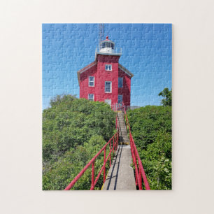 Quebra-cabeça Farol Marquette Harbor e Calçadão