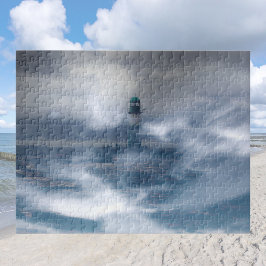 Quebra-cabeça Farol na tempestade - Mar Báltico