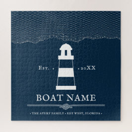 Quebra-cabeça Farol Personalizado Nome do Barco Náutico