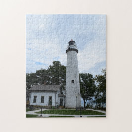 Quebra-cabeça Farol Pointe Aux Barcas em um