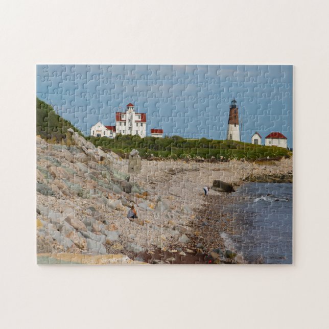 Quebra-cabeça Farol Rhode Island. (Horizontal)