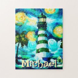 Quebra-cabeça Farol Tropical Náutica Costeira Personalizada