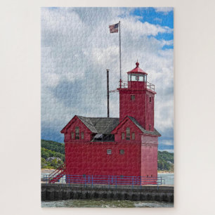 Quebra-cabeça Farol Vermelho Grande Holandês Michigan