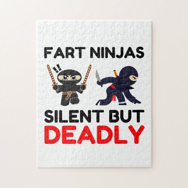 Quebra-cabeça Fart Ninjas Silencioso Mas Mortal (Vertical)