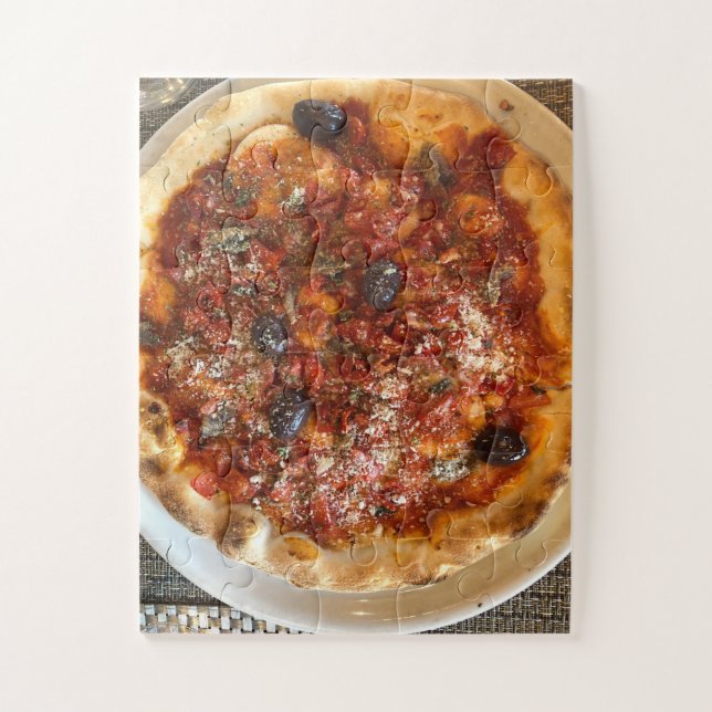 Quebra-cabeça Fatia de Licata na Sicília | Pizza de Olivas Rústi (Vertical)