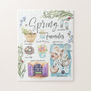 Quebra-cabeça Favoritos de Primavera de tendências Ilustração