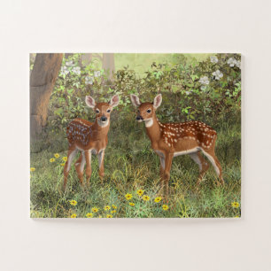 Quebra-cabeça Fawns Gêmeos de Veado Branco