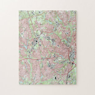 Quebra-cabeça Fayetteville North Carolina Mapa (1997)