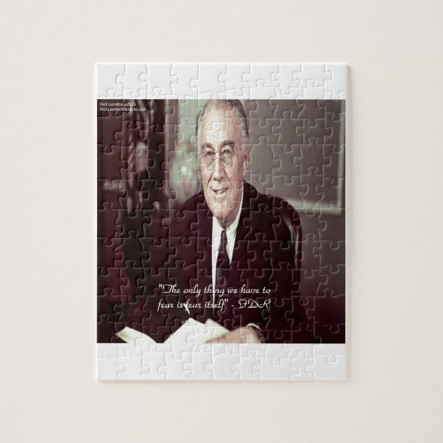 Quebra-cabeça FDR & Nada a Temer Citação (Vertical)