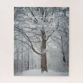 Quebra-cabeça Feia majestosa na floresta de inverno