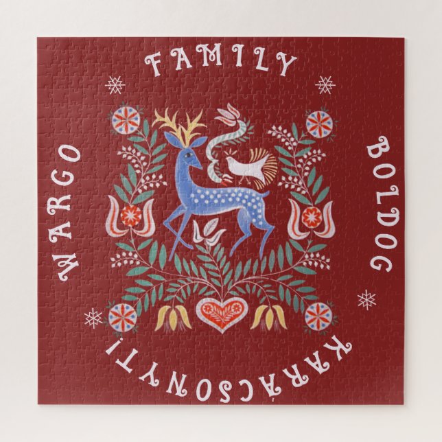 Quebra-cabeça Feira de Arte Popular Húngara Feliz Natal (Vertical)