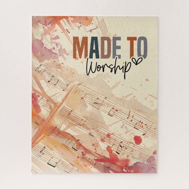 Quebra-cabeça Feita com uma citação cristã inspiracional Culto (Vertical)