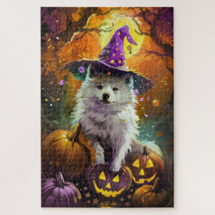 Quebra-cabeça Feiticeira de Halloween e Abóbora Americanas Spook