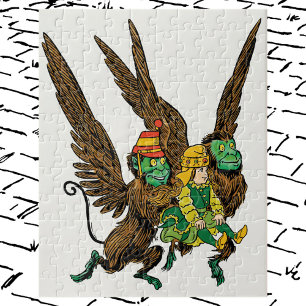 Quebra-cabeça Feiticeiro Vintage de Oz, Dorothy, macacos voadore
