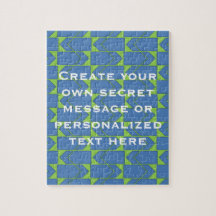 Quebra-cabeça feito sob encomenda da mensagem do