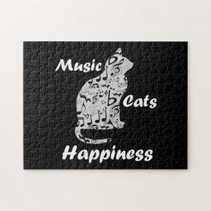 Quebra-cabeça Felicidade dos Gatos de Música - Citação de Amante