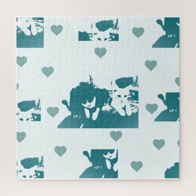 Quebra-cabeça Feline Friends. Adorable Kitten Duo. (Vertical)