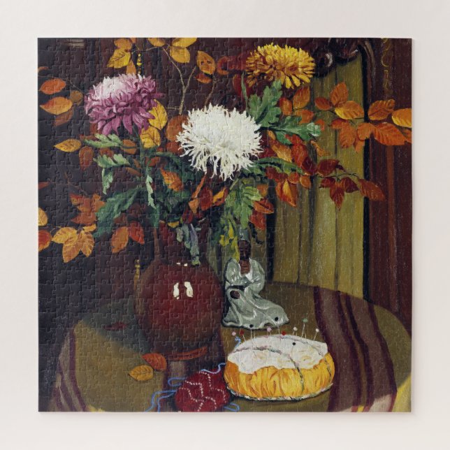 Quebra-cabeça Felix Vallotton - crisântemos e outono (Vertical)