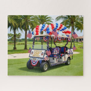 Quebra-cabeça Feliz 250º Aniversário América Carrinho de Golfe P