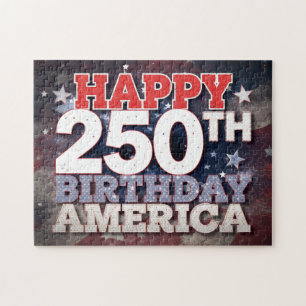 Quebra-cabeça Feliz 250º Aniversário Bandeira Patriótica da Amér