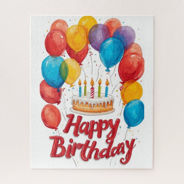 Quebra-cabeça Feliz Aniversário (Vertical)