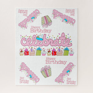 Quebra-cabeça Feliz Aniversário Colorido Celebra R