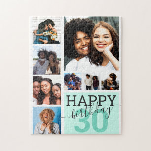 Quebra-cabeça Feliz Aniversário da Colagem de Fotos da Família M