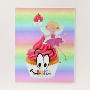 Quebra-cabeça Feliz Aniversário Fada Cupcake Paste