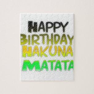 Quebra-cabeça Feliz Aniversário Gelado Hakuna Matata eco Inspira