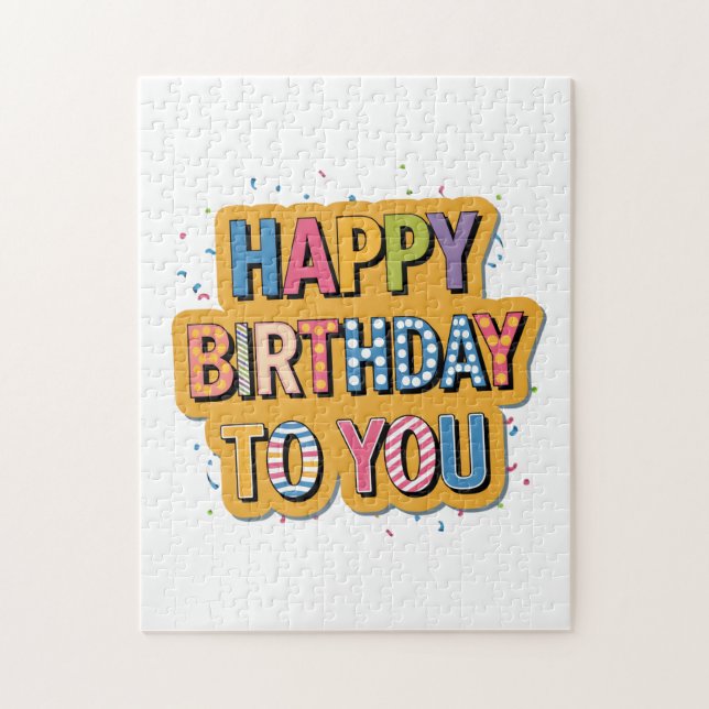 Quebra-cabeça Feliz Aniversário Padronizado (Vertical)
